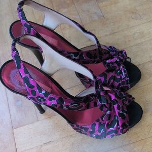 Betsey Johnson Pink Leopard Print Women's Heels Size 9.5